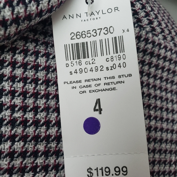 NWT Ann Taylor Houndstooth Dress - Picture 7 of 7